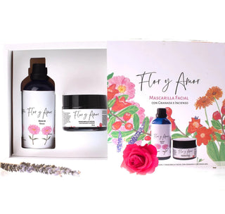 Organic Pomegranate and Frankincense Face Mask | Detoxifying 40g version Flor y Amor