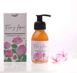 Cleanser / Make up Remover with Papaya and Geranium by Flor y Amor