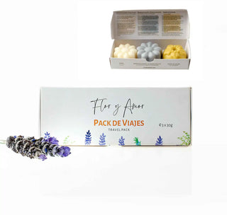 Travel pack from Flor y Amor with white background