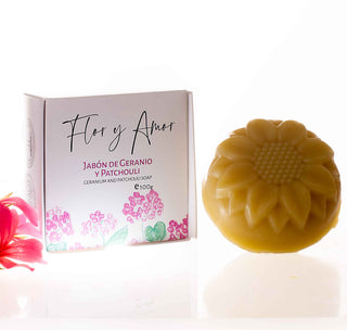 Geranium and Patchouli Soap 100g Natural, organic, soap Flor y Amor