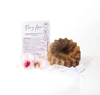 Chocolate and Almond Exfoliating Soap 60g Flor y Amor