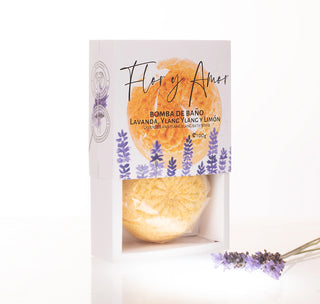 Lavender, Ylang Ylang and Lemon Bath Bomb Chrysanthemum Shape