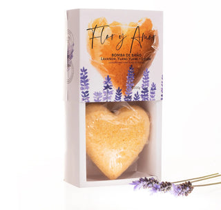 Lavender, Ylang Ylang and Lemon Bath Bomb - Heart Shape 200g
