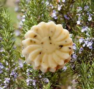 Lavandin and Rosemary soap 60g with rosemary background